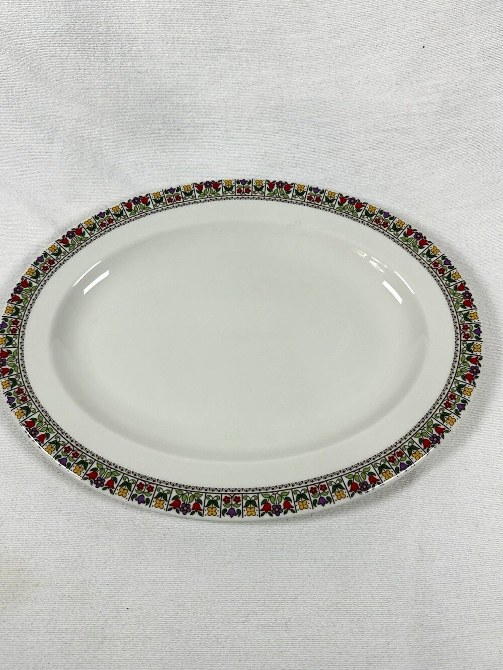 Royal Doulton Fireglow TC-1080 Floral Oval Platter 14 in Fine China England